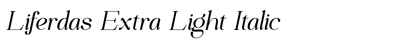 Liferdas Extra Light Italic